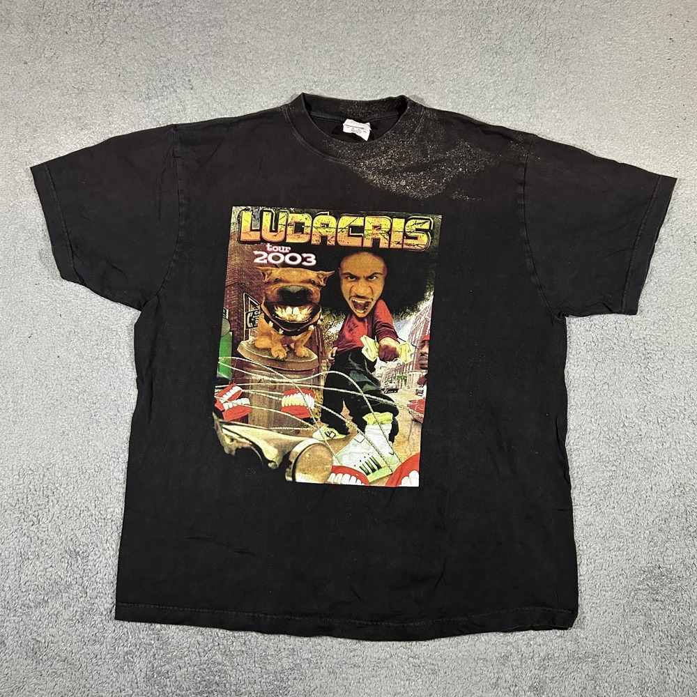 Ludacris 2003 Tour Short Sleeve Rap Tee Vintage Black T-shirt Men's XL #4018